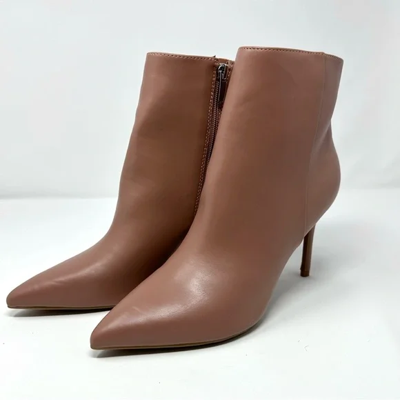 Nine West NWOT Womens Pink Farrah Pointed Toe Stiletto Booties size 7 7.5 - Picture 2 of 12